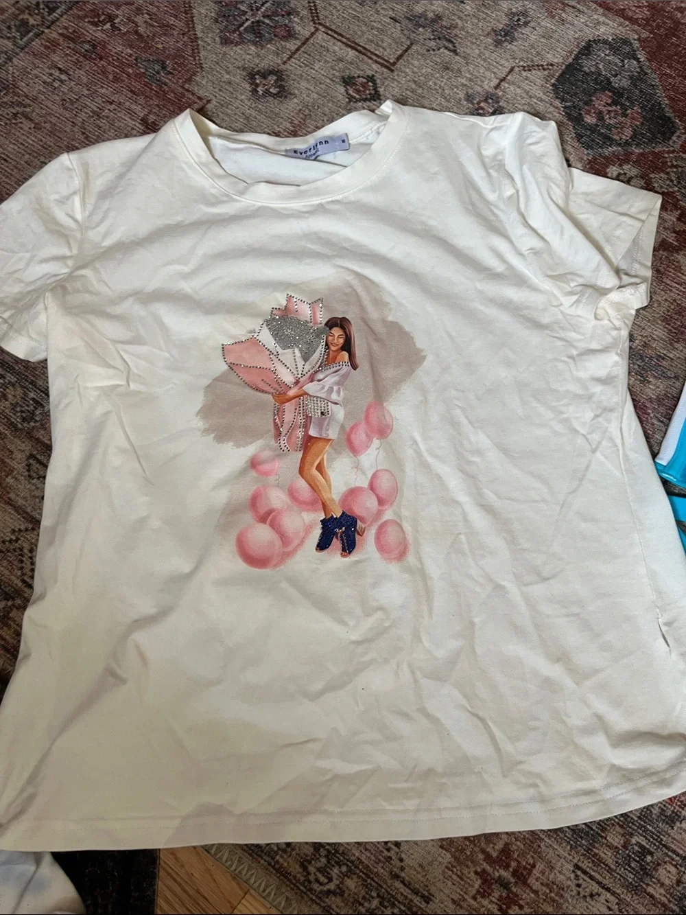 Pink Balloon Bouquet Party Graphic Tee - Unbranded